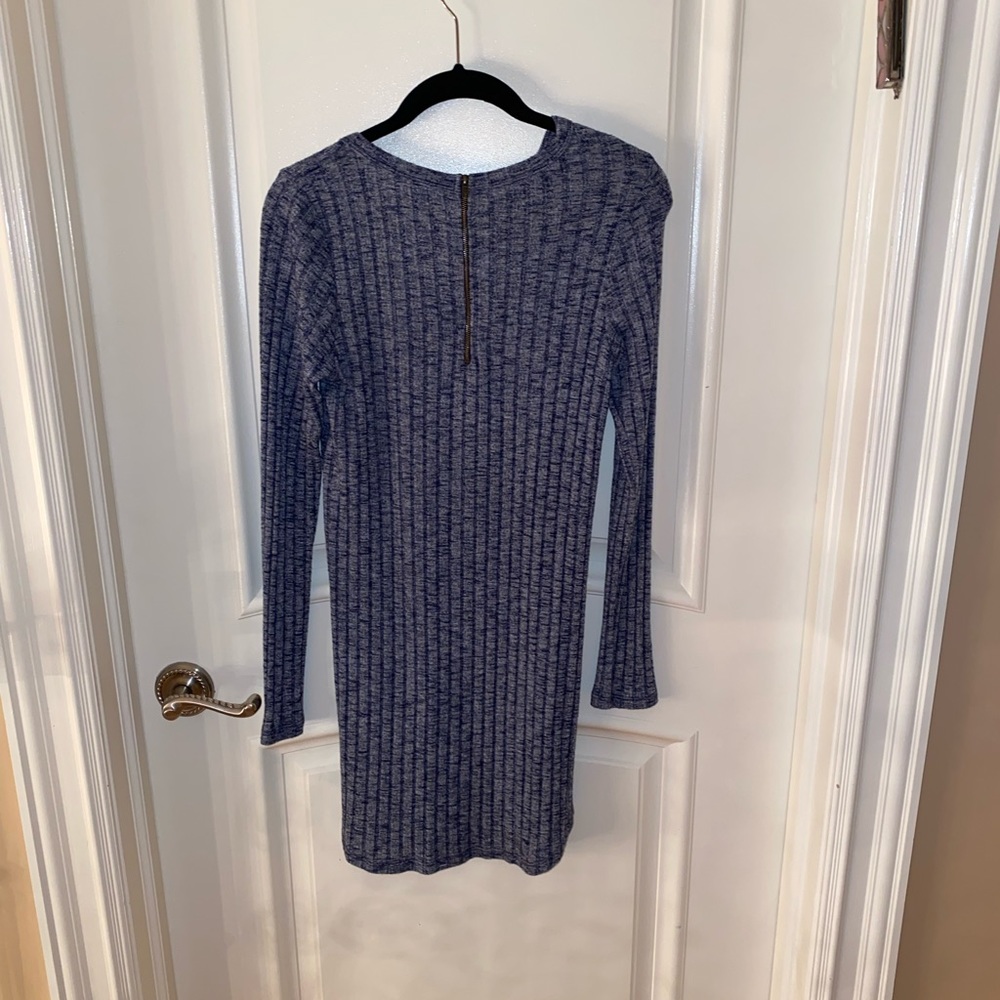 Everly Blue Long Sleeve Dress - Picture 2 of 4